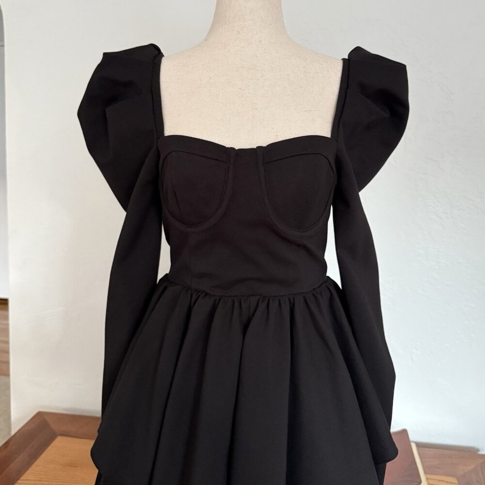 Selkie The Caviar Boleyn Dress Black Sz Small - Picture 5 of 12